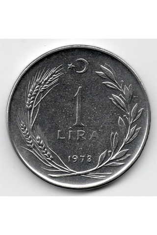 1 Lira 1978 Çil Eski Madeni Para