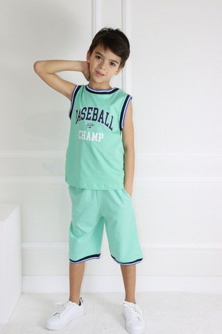 Erkek Çocuk Kolsuz Baseball Baskılı Basic Kaprili Takım 6-9 Yaş 001