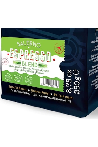 Moliendo Salerno Espresso Blend Çekirdek Kahve 250 G