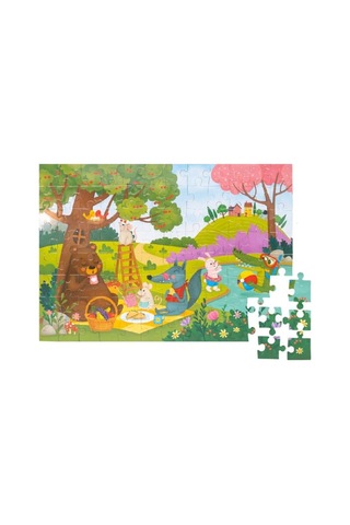 +5 Yaş Ormanda Piknik Puzzle 96 Parça (Eolo Yayınları)