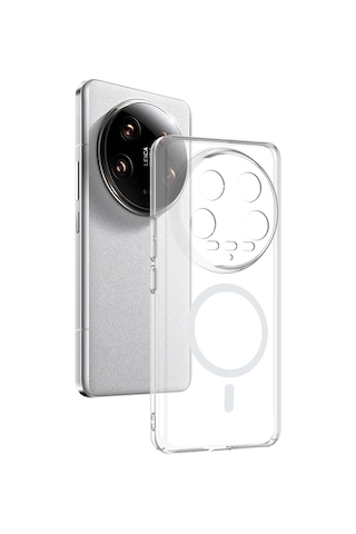 Mi Xiaomi 14 Ultra Kamera Korumalı M-safe Şarj Özellikli Şeffaf Silikon Kapak London Şeffaf