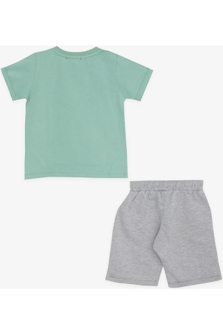 Breeze Girls & Boys Erkek Çocuk Şortlu Takım Mutlu Dinozor Aile Baskılı 1-4 Yaş, Mint Yeşili-mint Yeşili Mint Yeşili