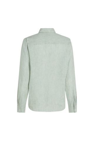 Tommy Hilfiger Ess Lınen Relaxed Shırt Kadın Yeşil Gömlek - Ww0ww44679 Yeşil