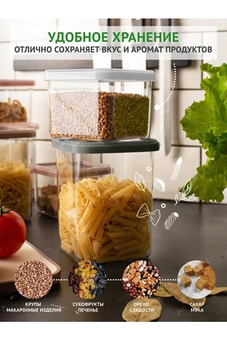 Polimerbyt Şaşılı Ürünler İçin Kapaklı Kavanozlar, 0,6l 8 Adet 164456191 Gri