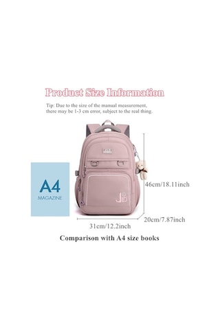 Flybuy Taşıma Su Sığar, Renkli Rahat Okul Maiyame Laptop Kadın Geçirmez Çok Çok Cepli, Çantası 15.6 - Vq Çok Renkli