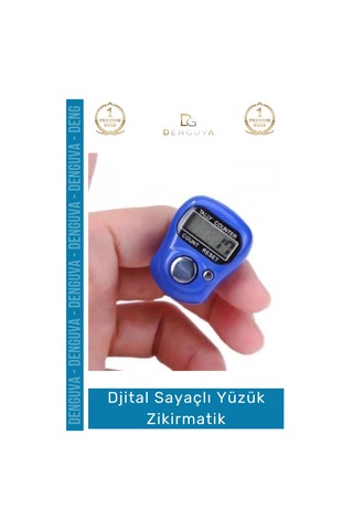 Zikirmatik Dijital Sayaçlı Şeffaf Silikon Kordonlu Pratik Renkli Ayarlanabilir Yüzük Zikirmatik