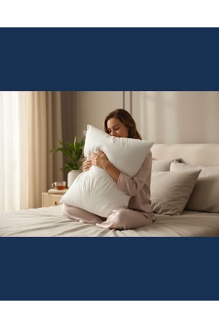 Solivane Otel Tipi Lüks Yastık Elit Cotton Nano Yastık 1300gr 230tc Queen Size 60x80 Beyaz-1