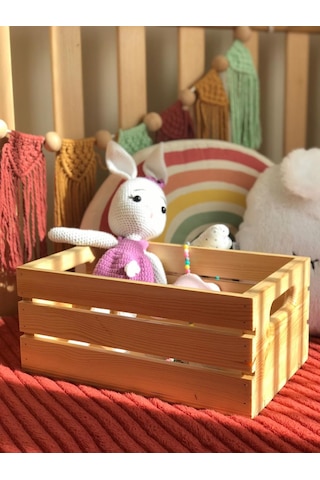 Masif Ahşap Sandık - Saklama Depolama Ve Düzenleme Için Tahta Kutu Çok Amaçlı Organizer - Wooden Box Ahşap