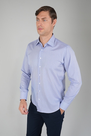 Bisse Uzun Kollu Klasik Mavi Regular Fit Erkek Gömkek Gmkls252014 36 K.mavi