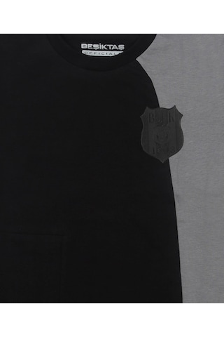 Beşiktaş Sıfır Yaka Çocuk T-shirt Antrasit