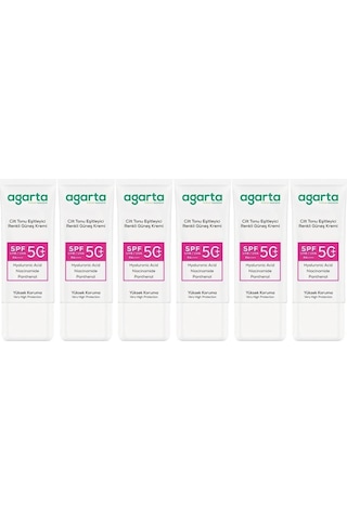 Agarta Cilt Tonu Eşitleyici Renkli Kapatıcı Etkili Güneş Krem50ml