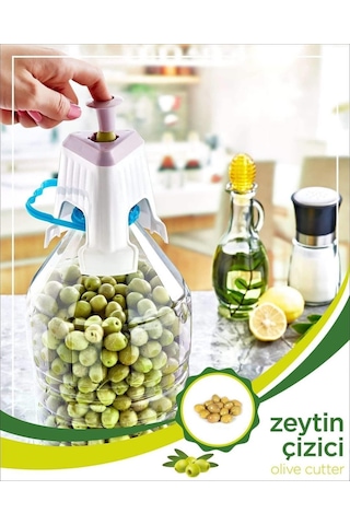 Mcg Kolay Zeytin Dilme Çizme Aparatı Pratik Kolay Zeytin Çizici Alet Renkli