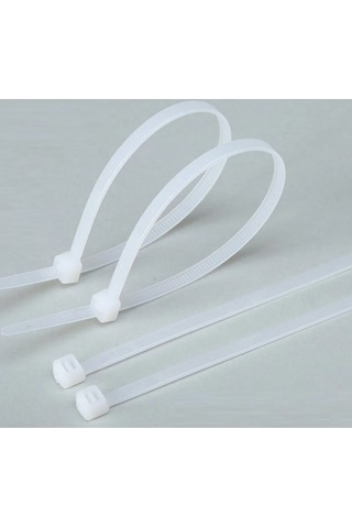 100 Adet 10Cm X 2.5Mm Plastik Cırt Kelepçe Kablo Bağı Beyaz