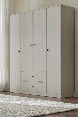 Enza Home Kalinsta 4 Kapaklı Gardırop - Beyaz