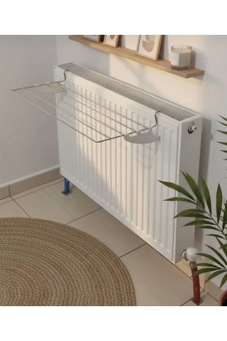 Kurufer Petek Üstü Çamaşır Kurutmalık Askısı Banyo İçi Kalorifer Kurutmalık 60 Cm gri