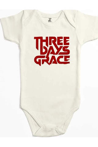 Zepplin Giyim Three Days Grace Text Pembe Bebek Body Zıbın