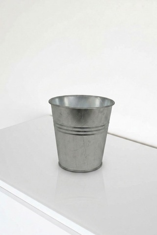 Metal Dekoratif Kova 3 Litre - 19 Cm Çok Amaçlı Galvaniz Saksılık Ve Düzenleyici Renksiz