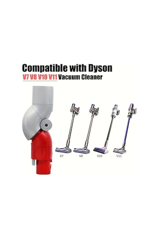 Elmpaly 1 Adet Kırmızı Gri V7 V8 V10 V11 V15 Kablosuz Dik Elektrikli Süpürge Düşük Geri Çekilebilir Adaptör Direksiyon Başlığı Dönüşüm Bağlayıcı