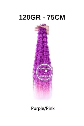 Afro Su Dalgası Saç 75m 120gr Kodu -purple/pink