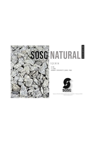 Natural Granit Dekoratif Çakıl Taşı, Gri Beyaz, 1-2 Cm, 3 Kg, Bahçe Peyzaj Saksı Akvaryum Teraryum İçin Doğal Taş