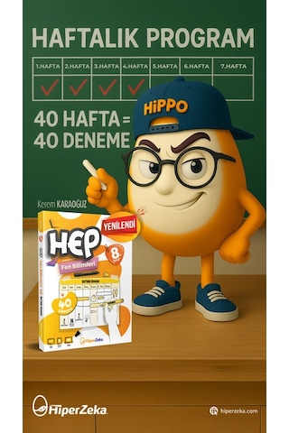 2027 8. Sınıf Haftalık Hep Fen Bilimleri 40 Deneme |Kerem Karaoğuz