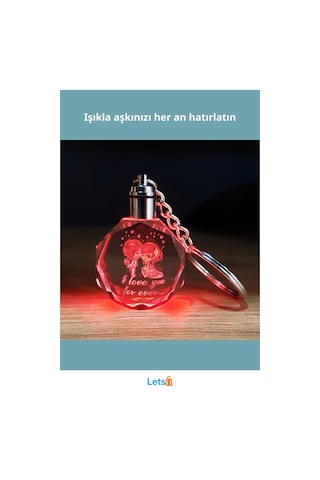 Kristal Renk Değiştiren Sevimli Çift Tasarımlı Anahtarlık Çok Renkli