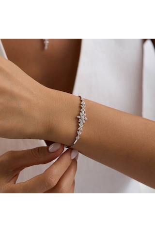 Cam Güzeli Beyaz Altın Takı Seti T14327