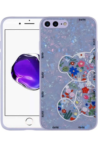 Apple Uyumlu iPhone 7 Plus Kılıf Desenli Sert Silikon Zore Mumila Kapak (551720510)