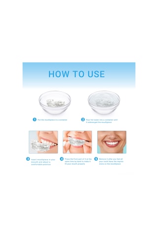 Qingmipy Gece Diş Gıcırdatma Önleyici Ayarlanabilir Dişlik, Beyaz Renk, Rahat Kullanım