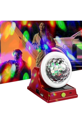 Şarjlı Parti Işığı - Sihirli Işık Topu Güneş Enerjili Ve Kablo İle Çalışan Beyaz Led Kamp Lambası Tüm Yaşlar