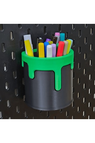 Mizaku Damlayan Kova Şekilli Skadis Pegboard Uyumlu Kalemlik Siyah