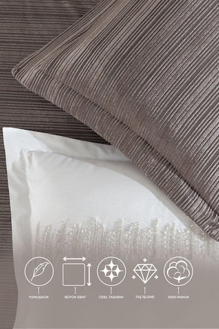 Elart Luxury Çeyiz Paketi Kahve 11 Parça Kahve Kahverengi