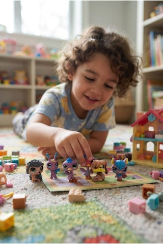 Pet Star Little Sevimli Minişler 6'lı Miniş Oyuncak Seti Hayvan Figür ve Aksesuarları 3046A42