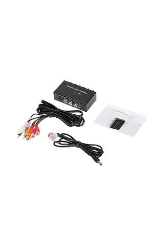 Yaozixa 12v Siyah 2 Girişli Av Akıllı Dönüştürücü - Otomatik/manuel Geçiş, Sinyal Kaybı Olmaksızın, Araç Dvd Ve Kameralar İçin Uyumlu