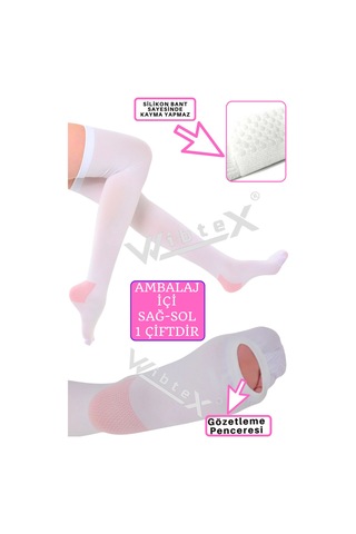 Wibtex Ameliyat Çorabı Diz Üstü Emboli (Çift Bacak)