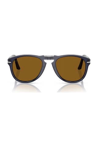 Persol Po 0714 121733 54 Erkek Pilot Mavi Katlanabilir Kemik Güneş Gözlüğü Mavi