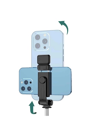 Tripod Selfie Çubuğu Bluetooth Kumandalı Kablosuz Led Işıklı