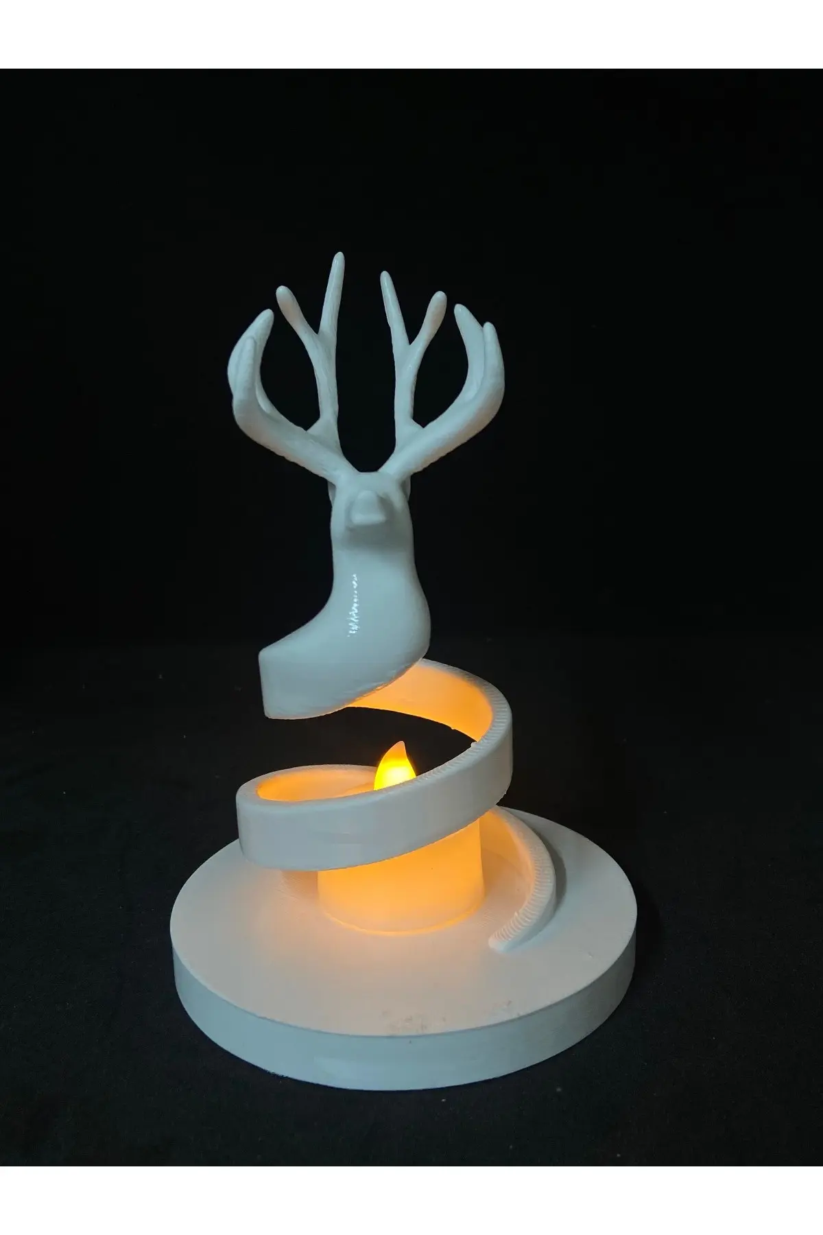 Printlab3d-spiral Geyik Mumluk Beyaz
