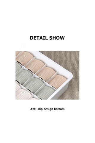 Novahub Yeşil İç Çamaşırı Organizatör Kutusu, Sütyen Çekmece Tipi, 15 Grid, Çorap Ve İç Çamaşırı Dolabı Yeşil