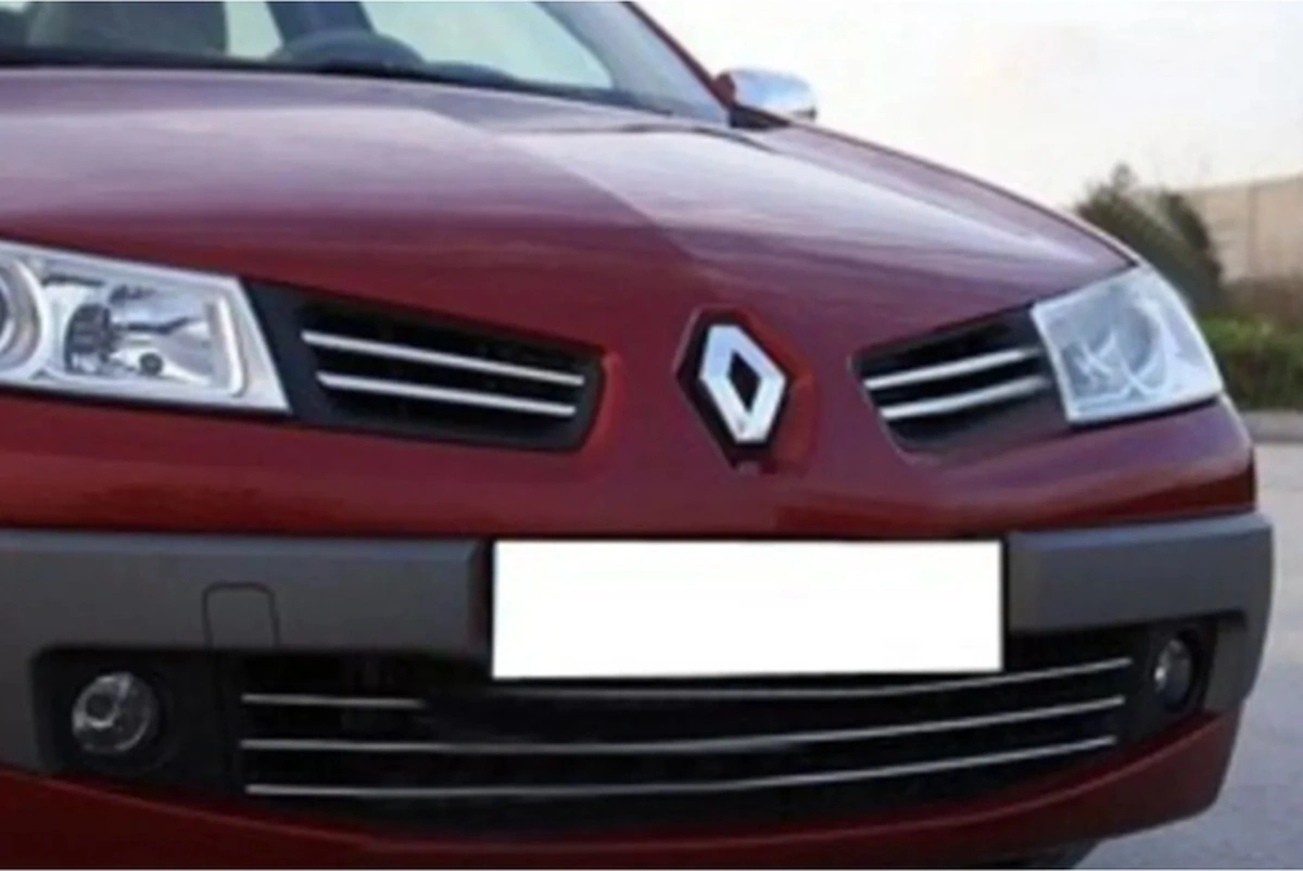 Ueskrom Renault Megane 2 Krom Ön Panjur 4 Parça 2006-2010 Arası P.çelik