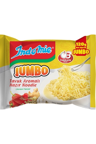 Indomie Noodle Jumbo 120 Gr Tavuklu Ve Sebzeli 12 Li Karma Paket