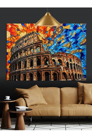 Antik Roma Kolezyum Sanat Dekoratif Kanvas - Mdf Ahşap Tablo