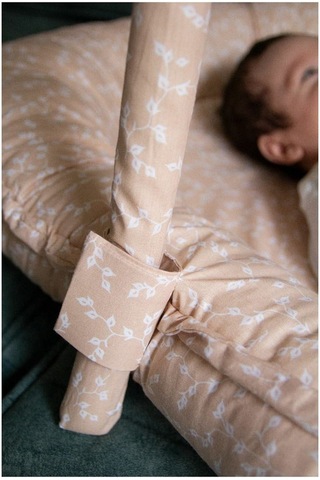 Babyjem Oyuncaklı Anne Baba Yanı Yatağı Somon Çiçek