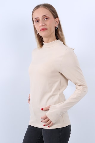 Parlingerie Kadın Boğazlı Parmak Detaylı Uzun Kollu Body Ten