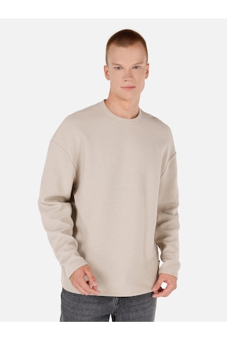 Colins Normal Kesim Bisiklet Yaka Bej Erkek Uzun Kol Tişört Cl1071043 Bej