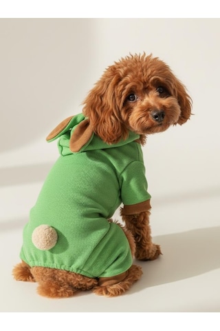 Matcha Bunny Kulaklı Köpek Tulumu Kıyafeti