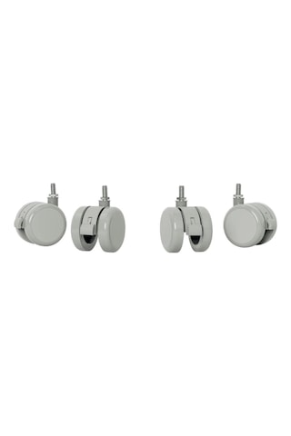 Leitz Ergo Elektrikli Sit Standing Çalışma Masası İçin Tekerlek Seti 4'lü - Gri 53740085 Çok Renkli