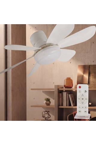 Led Tavan Vantilatörü - Avize - 52 Cm Yatak Odası Aydınlatma Akıllı Lamba Ev Aydınlatması Çok Renkli