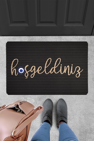 Kapı Önü Paspası Vinil Kaymaz Tabanlı Evaşk067 40 x 60