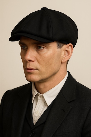 Hamze Peaky Blinders Tarz İngiliz Model Kaşe Kumaş Kasket Şapka Siyah
